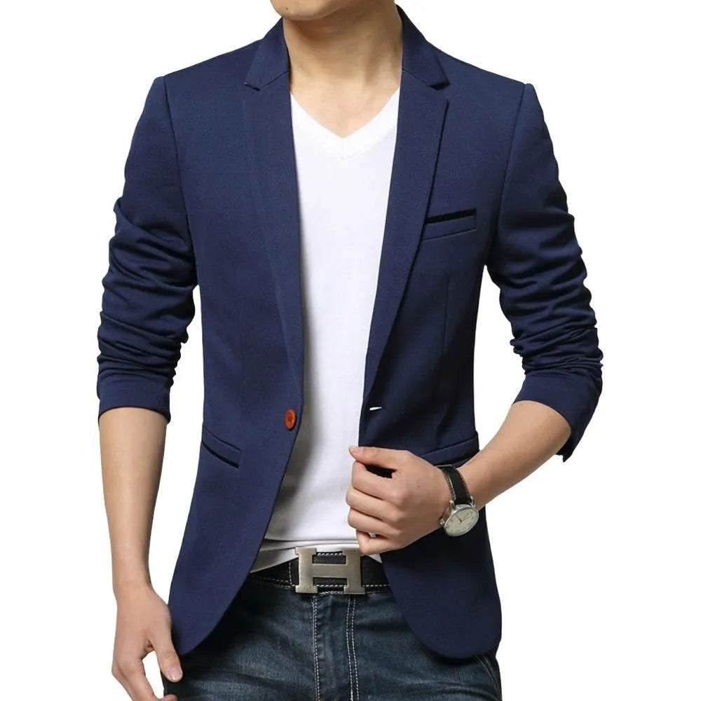 Sharp Fit One Button Blazer - Pylnam