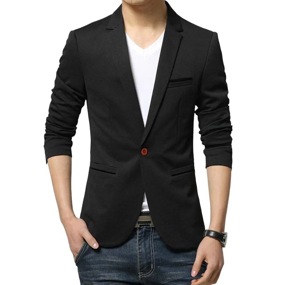 Sharp Fit One Button Blazer - Pylnam