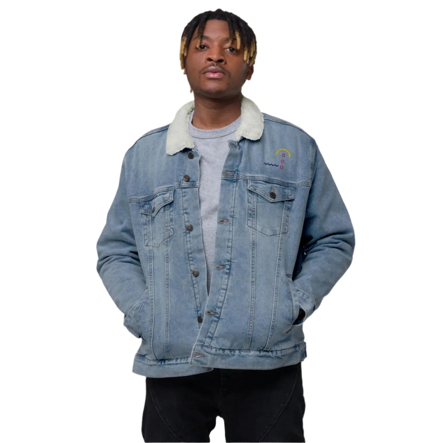 Men's Denim Sherpa Retro Jacket - Pylnam