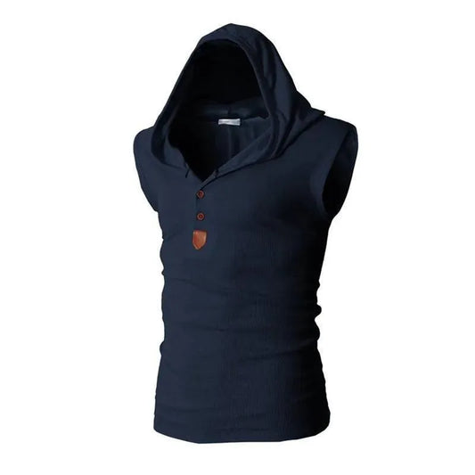 Sleeveless Hooded Tank Top - Pylnam