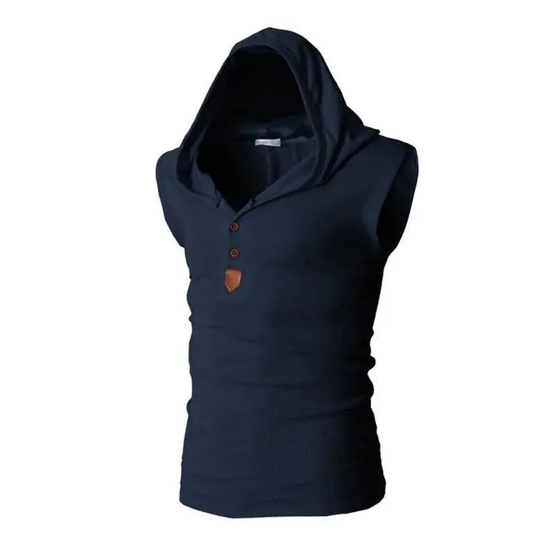 Sleeveless Hooded Tank Top - Pylnam