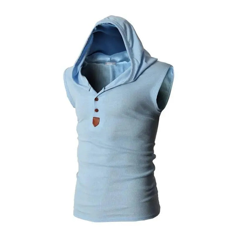 Sleeveless Hooded Tank Top - Pylnam