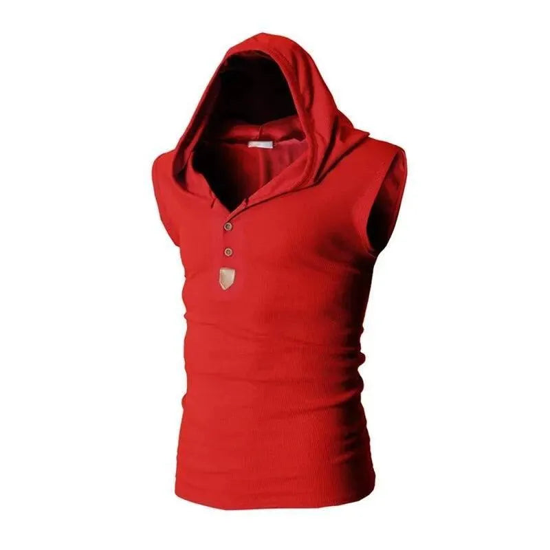 Sleeveless Hooded Tank Top - Pylnam