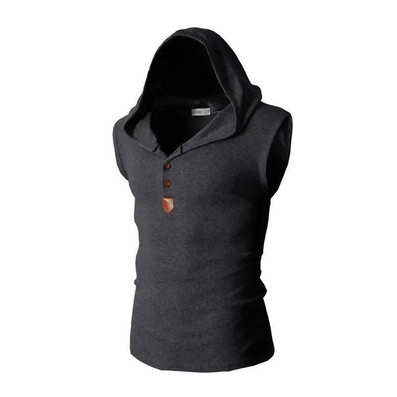 Sleeveless Hooded Tank Top - Pylnam