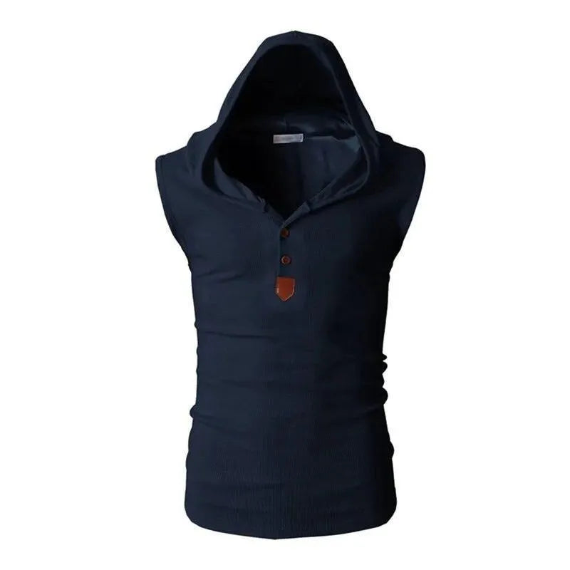 Sleeveless Hooded Tank Top - Pylnam