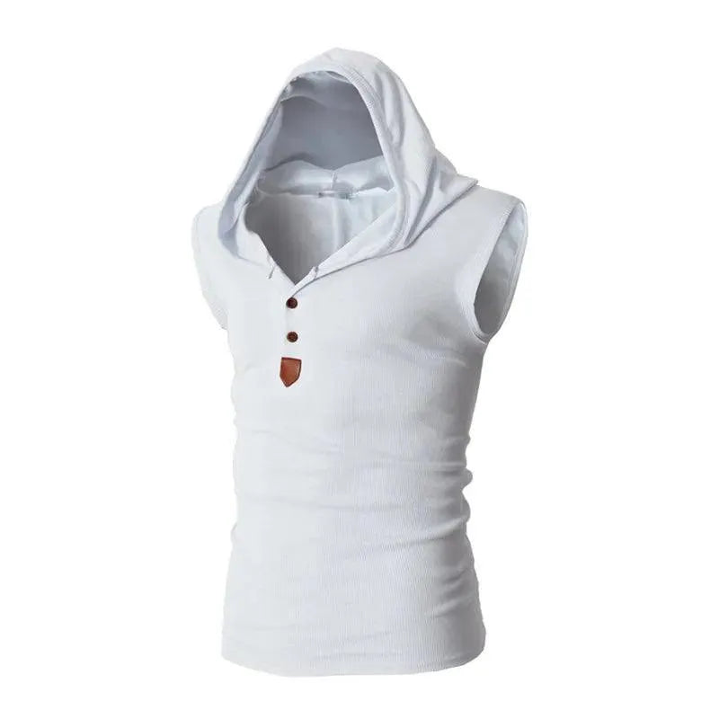 Sleeveless Hooded Tank Top - Pylnam