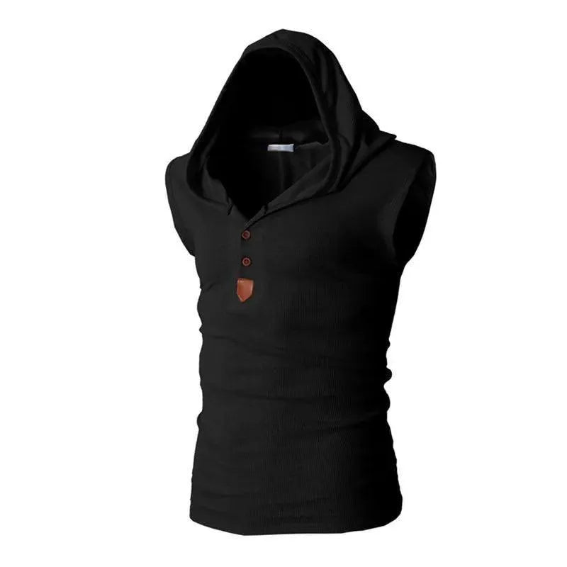 Sleeveless Hooded Tank Top - Pylnam