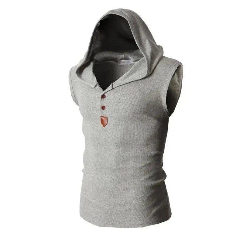 Sleeveless Hooded Tank Top - Pylnam