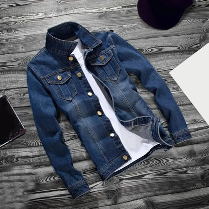 Slim Fit Classic Denim Jacket - Pylnam