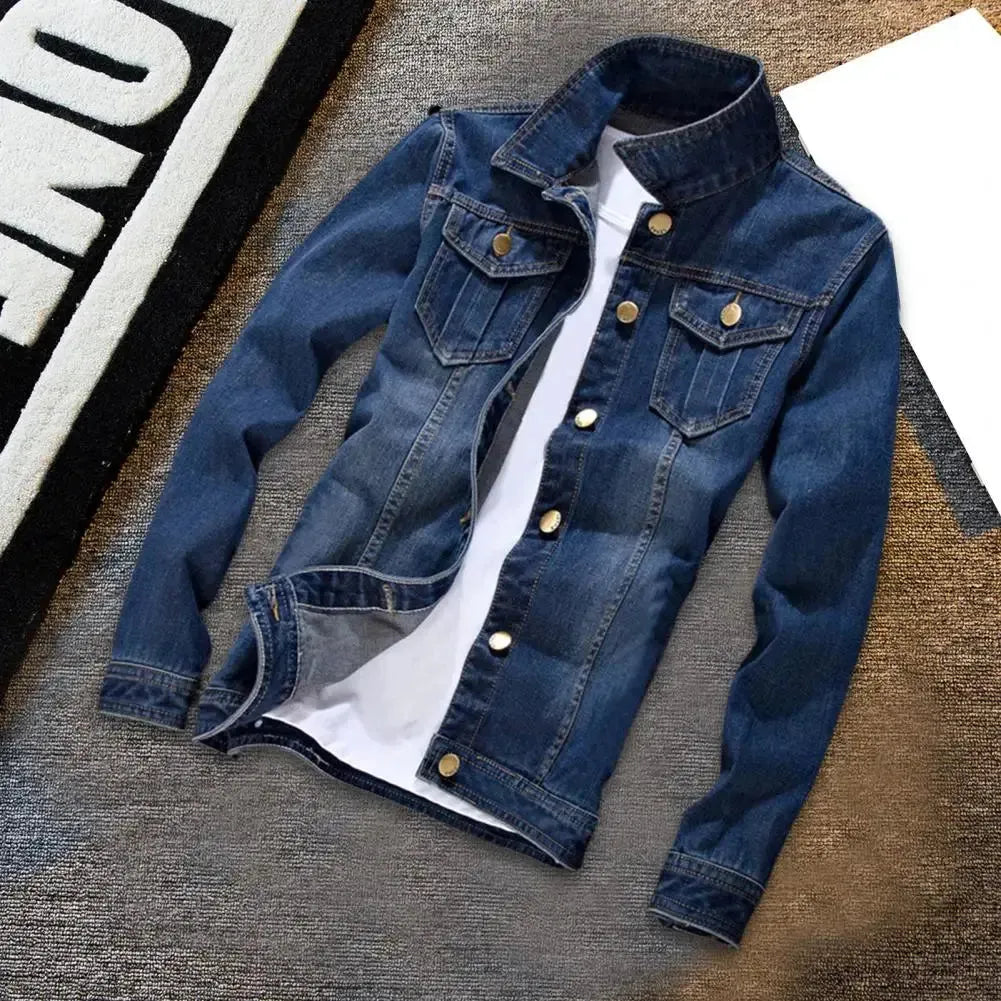 Slim Fit Classic Denim Jacket - Pylnam