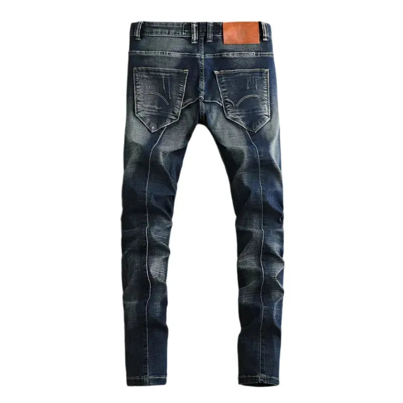 Slim Fit Vintage Ripped Jeans - Pylnam