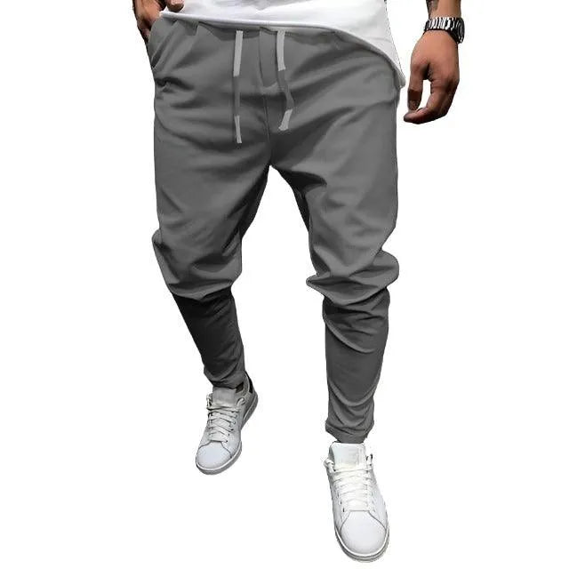 Solid Color Cropped Joggers - Pylnam