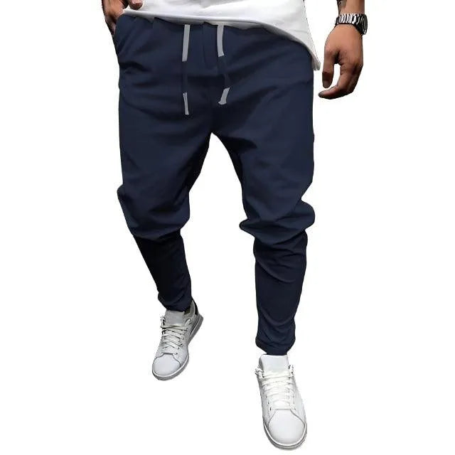 Solid Color Cropped Joggers - Pylnam