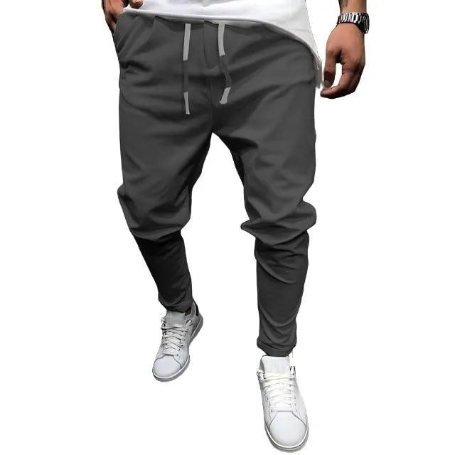 Solid Color Cropped Joggers - Pylnam