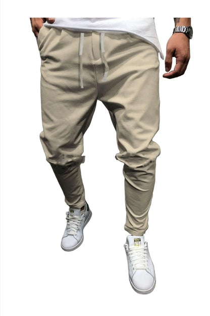 Solid Color Cropped Joggers - Pylnam