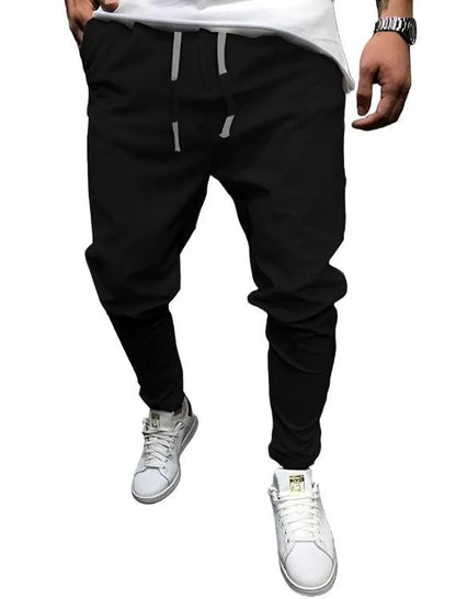 Solid Color Cropped Joggers - Pylnam