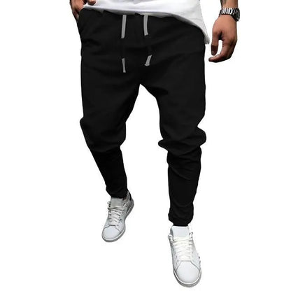 Solid Color Cropped Joggers - Pylnam