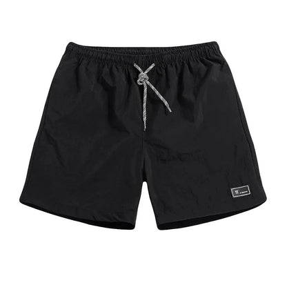 Solid Drawstring Beach Shorts - Pylnam