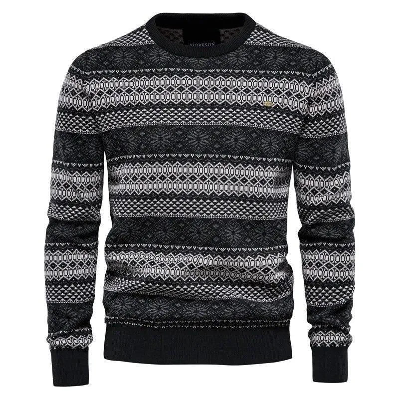 Spliced Cotton Sweater - Pylnam