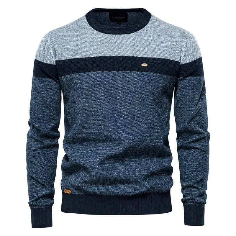 Spliced Cotton Sweater - Pylnam