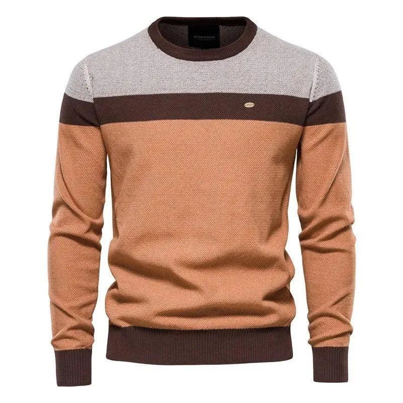 Spliced Cotton Sweater - Pylnam