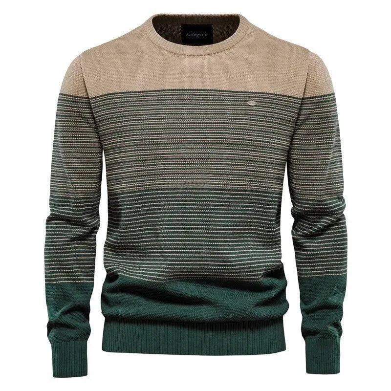 Spliced Cotton Sweater - Pylnam