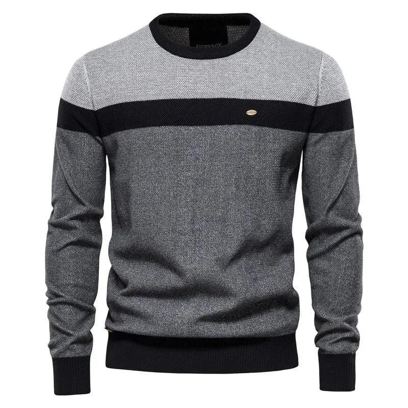 Spliced Cotton Sweater - Pylnam