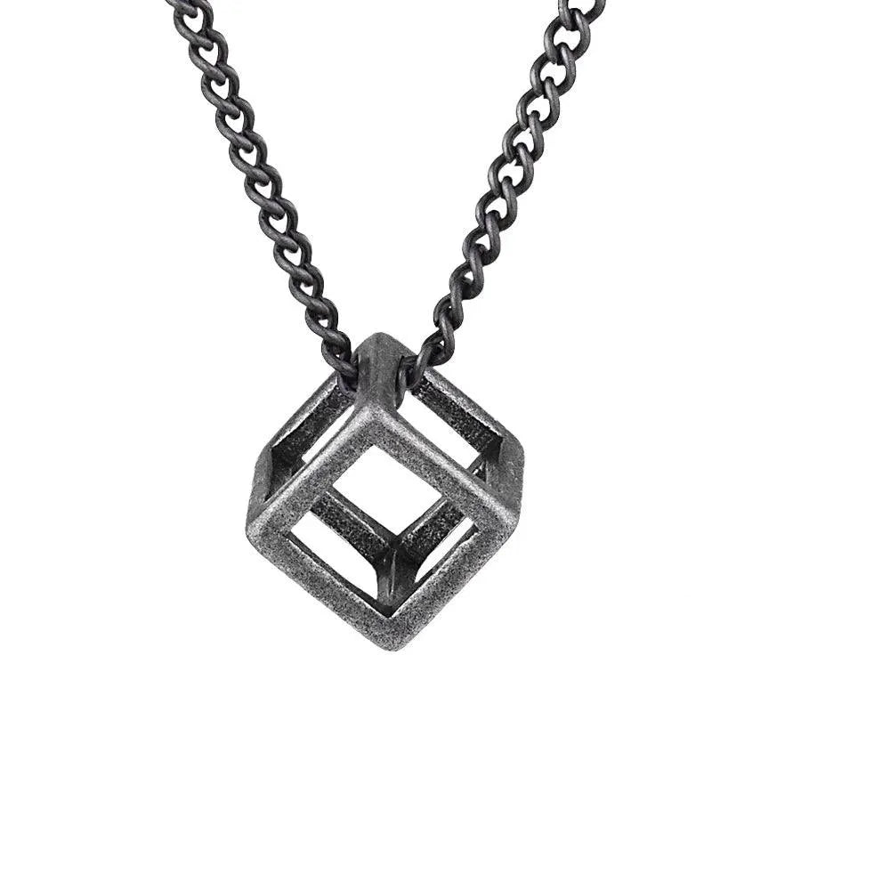 Square Pendant Titanium Necklace - Pylnam