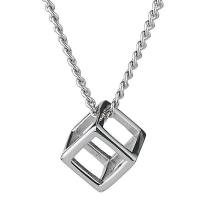 Square Pendant Titanium Necklace - Pylnam