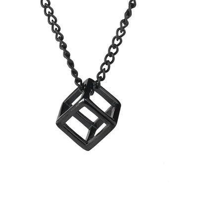 Square Pendant Titanium Necklace - Pylnam