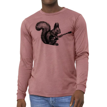 Squirrel Playing Guitar Long Sleeve Shirt - Pylnam