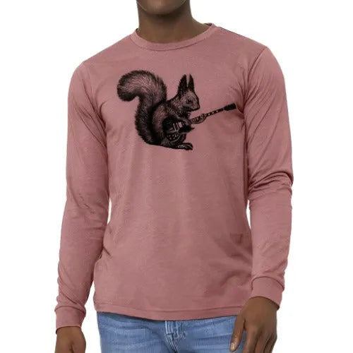 Squirrel Playing Guitar Long Sleeve Shirt - Pylnam