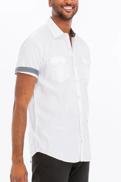 Stitch Line Pocket Shirt - Pylnam