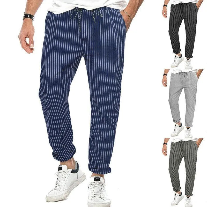 Striped Casual Pants - Pylnam