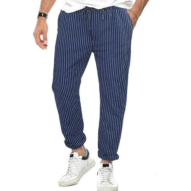 Striped Casual Pants - Pylnam