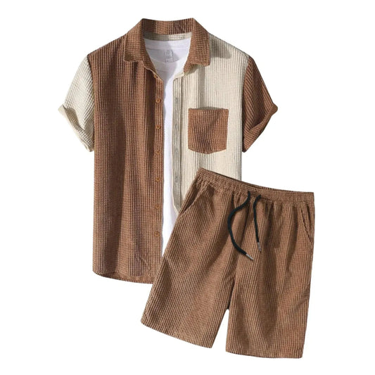 Summer Wave Corduroy Beach Set for Men - Pylnam