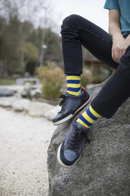 Sunny Striped Lemon Socks - Pylnam