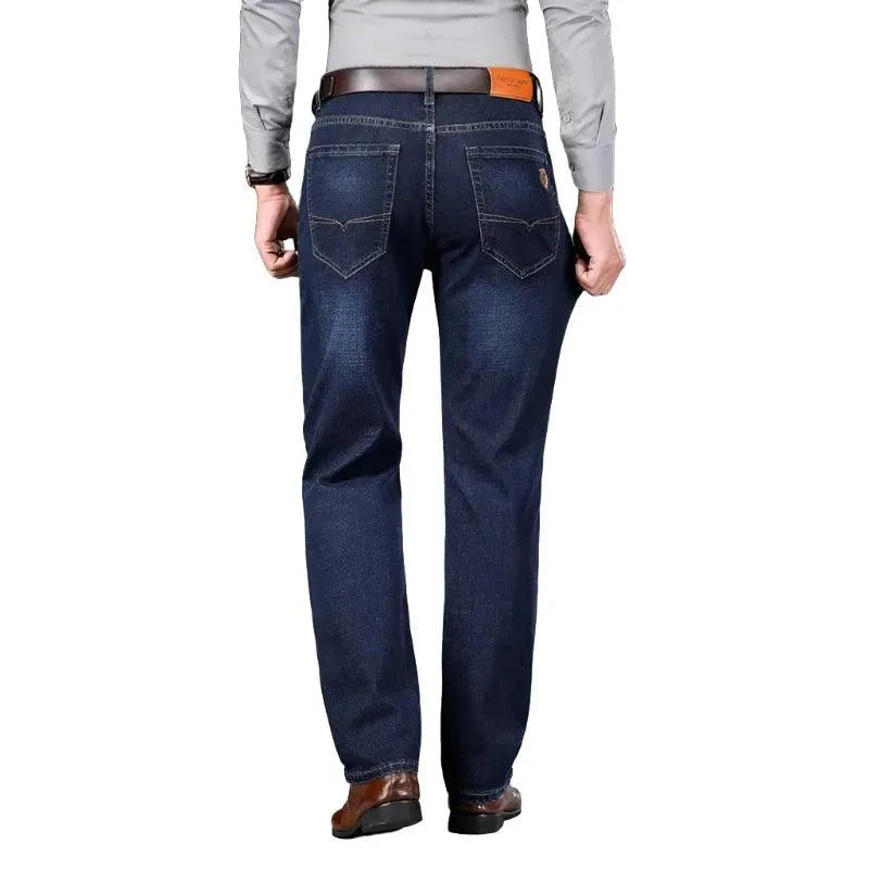 Tailored Straight Cut Denim Trousers - Pylnam