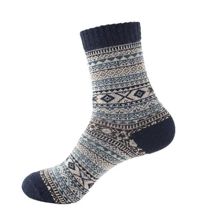 Thick Striped Wool Socks - Pylnam