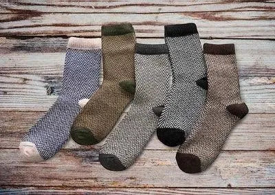 Thick Striped Wool Socks - Pylnam