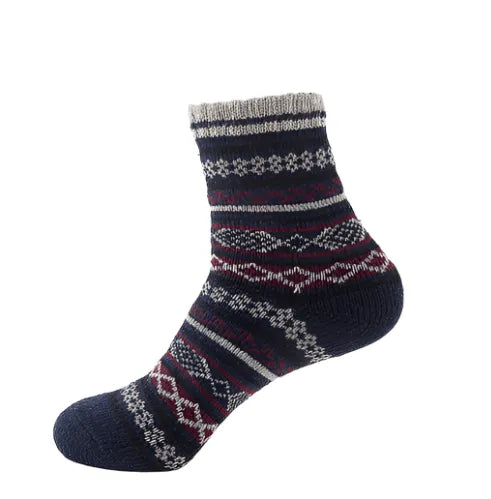 Thick Striped Wool Socks - Pylnam