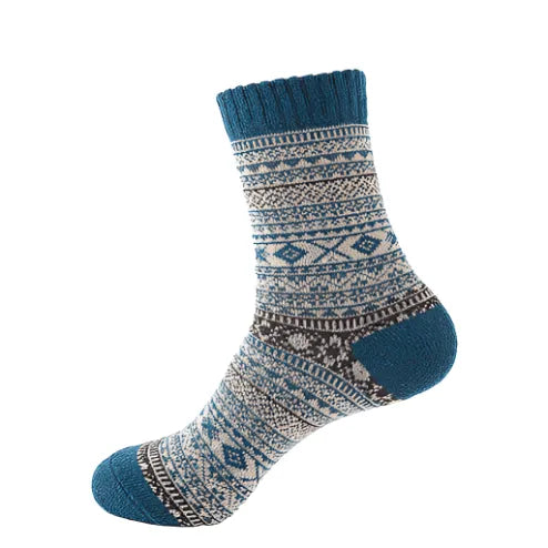 Thick Striped Wool Socks - Pylnam