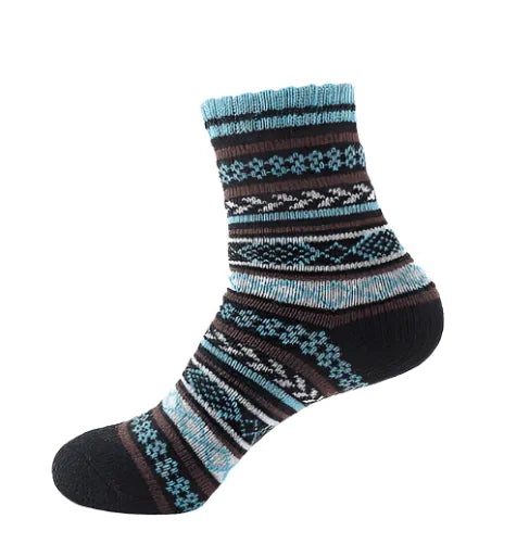 Thick Striped Wool Socks - Pylnam