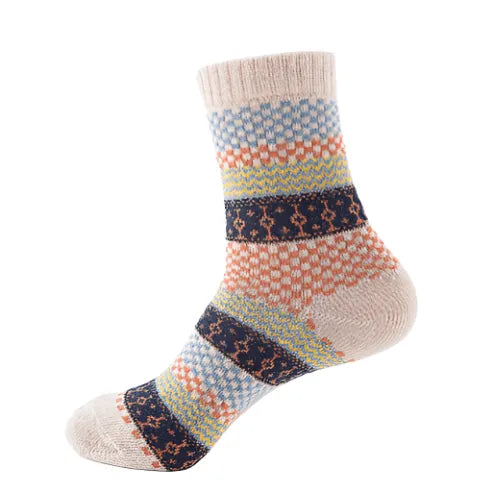 Thick Striped Wool Socks - Pylnam