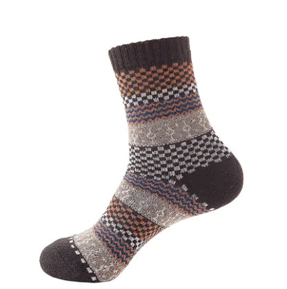 Thick Striped Wool Socks - Pylnam