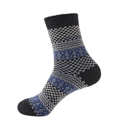 Thick Striped Wool Socks - Pylnam