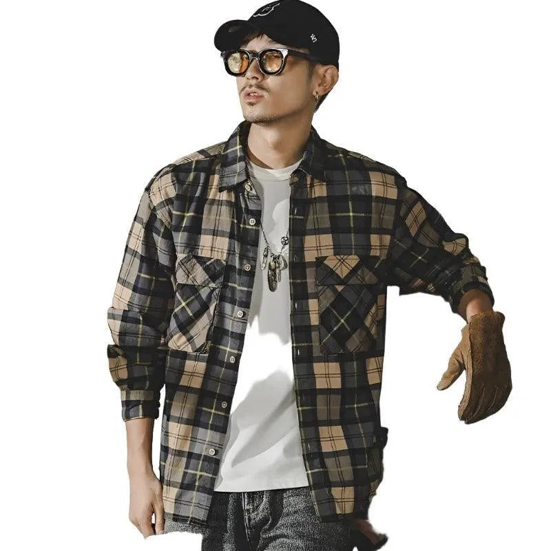 Timeless Classic Long Sleeve Plaid Shirt - Pylnam