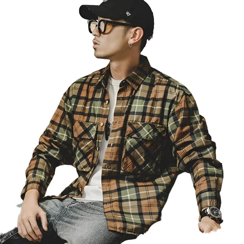 Timeless Classic Long Sleeve Plaid Shirt - Pylnam