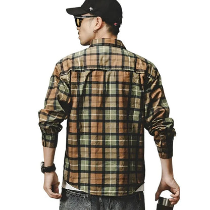 Timeless Classic Long Sleeve Plaid Shirt - Pylnam