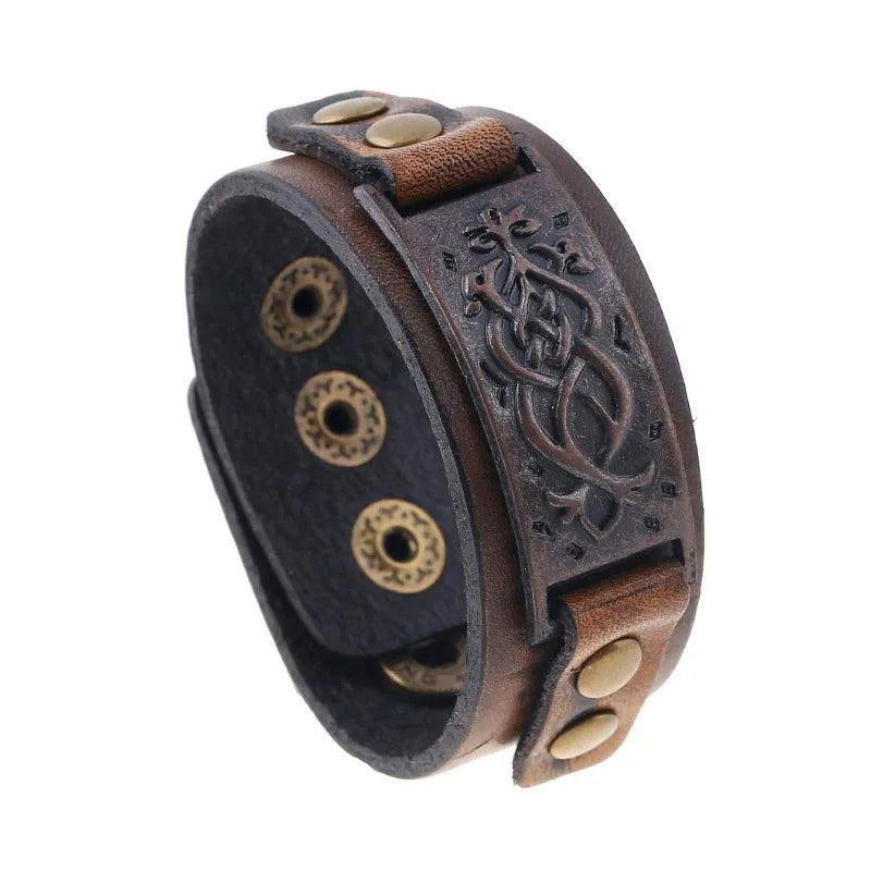 Timeless Elegance Leather Cuff Bracelet - Pylnam